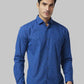 Men Slim Fit Blue Shirt