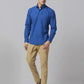 Men Slim Fit Blue Shirt