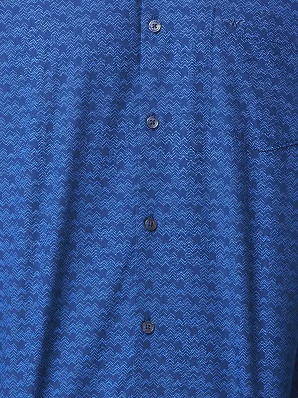 Men Slim Fit Blue Shirt