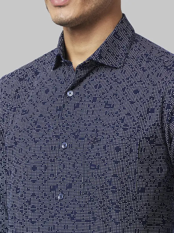 Men Slim Fit Blue Shirt