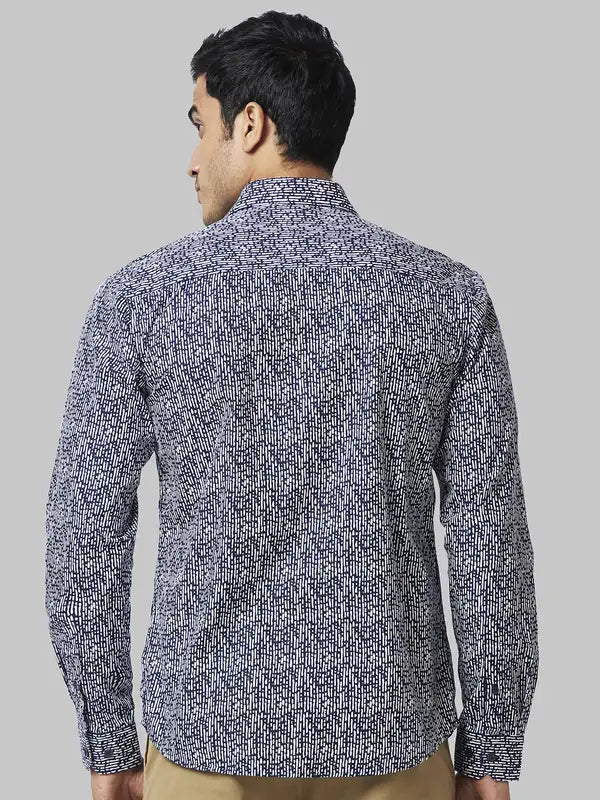Men Slim Fit Blue Shirt