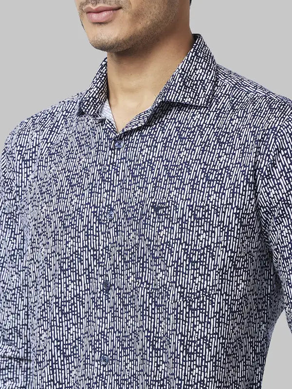 Men Slim Fit Blue Shirt