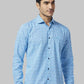 Men Slim Fit Blue Shirt