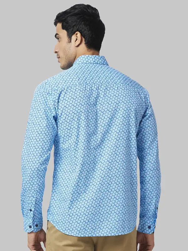 Men Slim Fit Blue Shirt