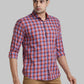 Men Blue Slim Fit Solid Cotton Shirts