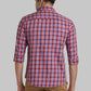 Men Blue Slim Fit Solid Cotton Shirts
