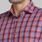 Men Blue Slim Fit Solid Cotton Shirts