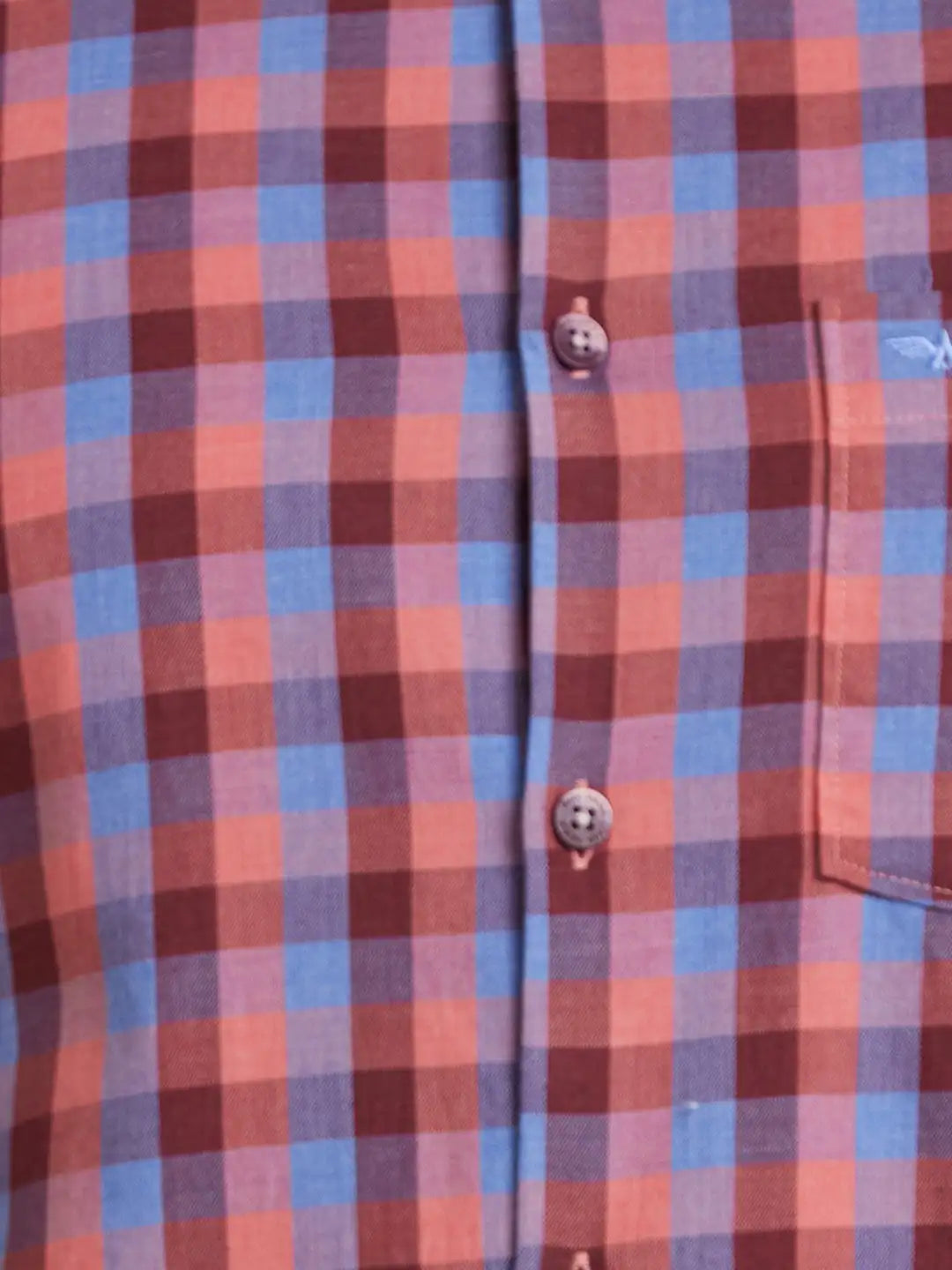 Men Blue Slim Fit Solid Cotton Shirts