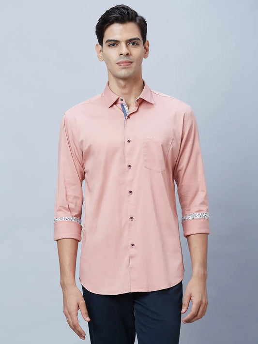 Men Slim Fit Petrol Shirt