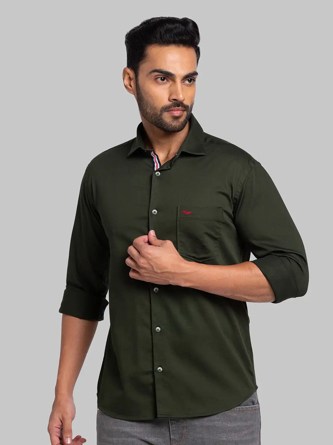 Men Fawn Slim Fit Checks  Cotton   Shirts