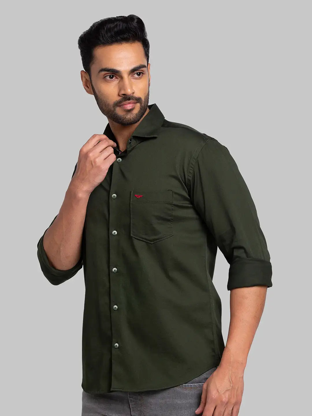 Men Fawn Slim Fit Checks  Cotton   Shirts