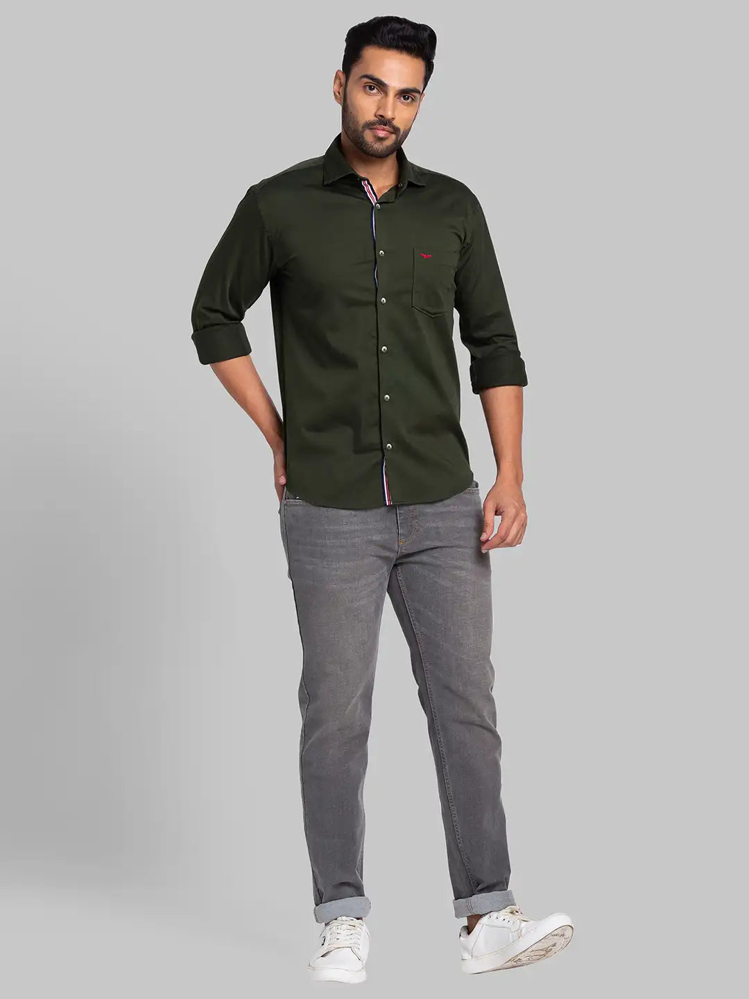 Men Fawn Slim Fit Checks  Cotton   Shirts