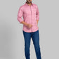 Park Avenue Men Maroon Checks Slim Fit Cotton Shirt