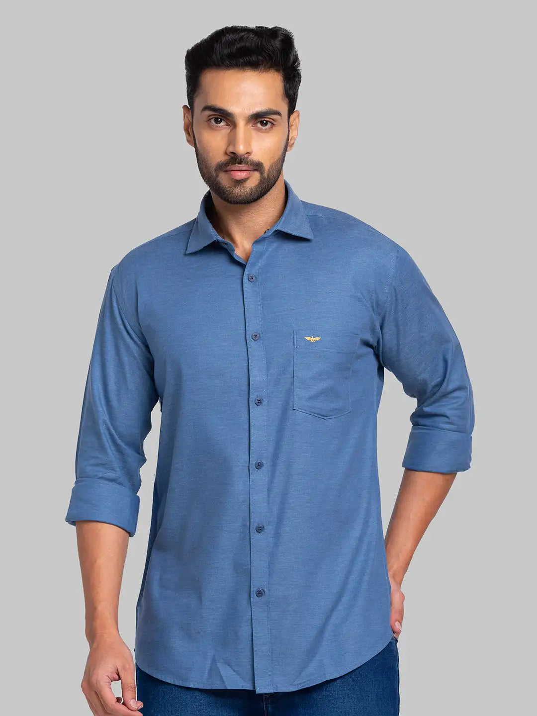 Park Avenue Men White Checks Slim Fit Cotton Shirt
