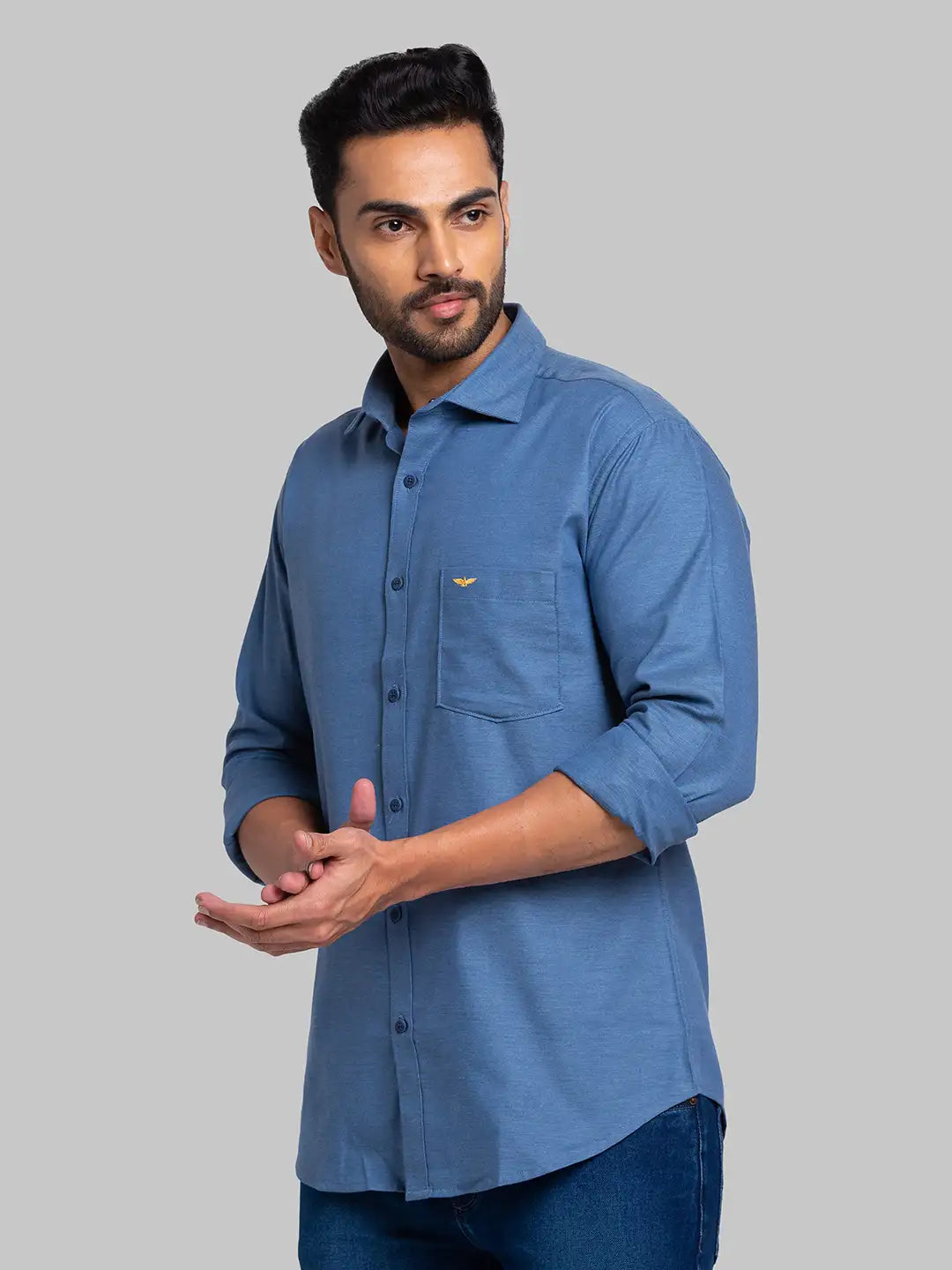 Park Avenue Men White Checks Slim Fit Cotton Shirt