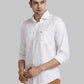 Park Avenue Men Orange Corduroy Slim Fit Cotton Shirt