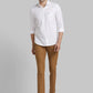 Park Avenue Men Orange Corduroy Slim Fit Cotton Shirt