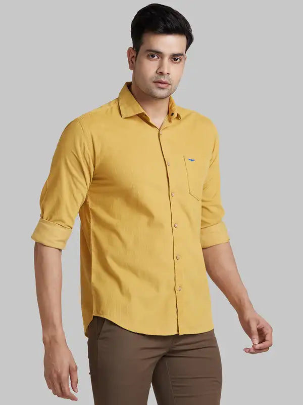 Men Slim Fit Grey Shirt
