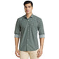 Park Avenue Men Blue Print Slim Fit Cotton Shirt