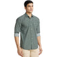 Park Avenue Men Blue Print Slim Fit Cotton Shirt