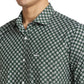 Park Avenue Men Blue Print Slim Fit Cotton Shirt