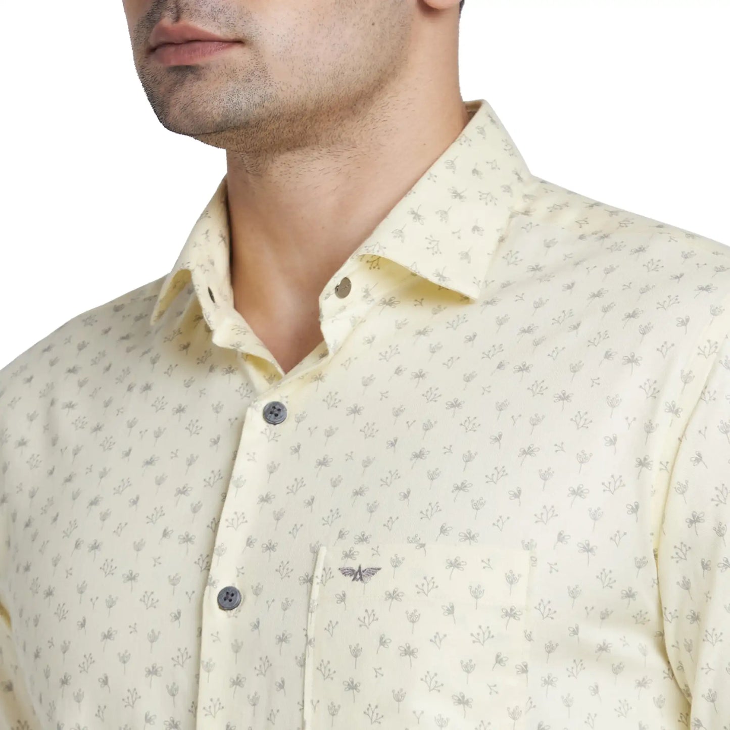 Park Avenue Men Blue Solid Slim Fit Cotton Blend Shirt
