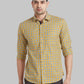 Men Brown Slim Fit Checks  Cotton   Shirts