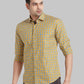 Men Brown Slim Fit Checks  Cotton   Shirts