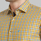 Men Brown Slim Fit Checks  Cotton   Shirts