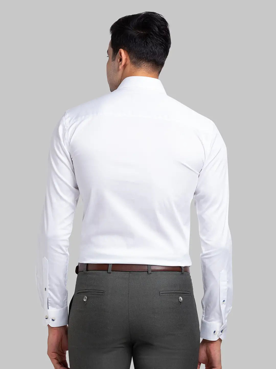 Men Slim Fit Grey Shirt