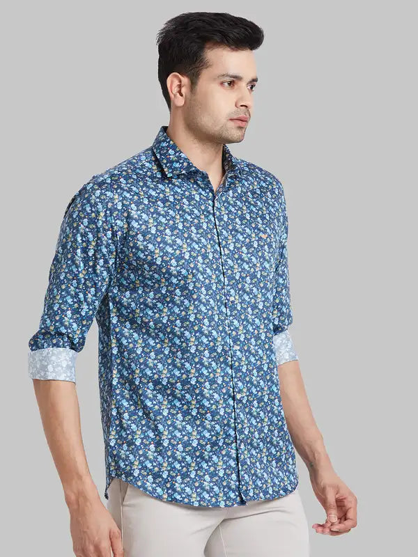 Men Slim Fit Grey Shirt