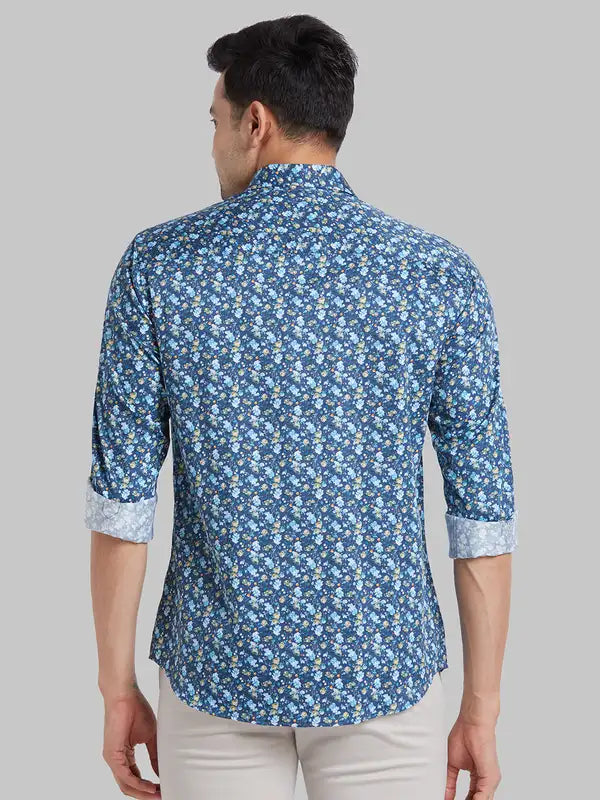 Men Slim Fit Grey Shirt