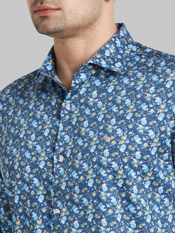 Men Slim Fit Grey Shirt