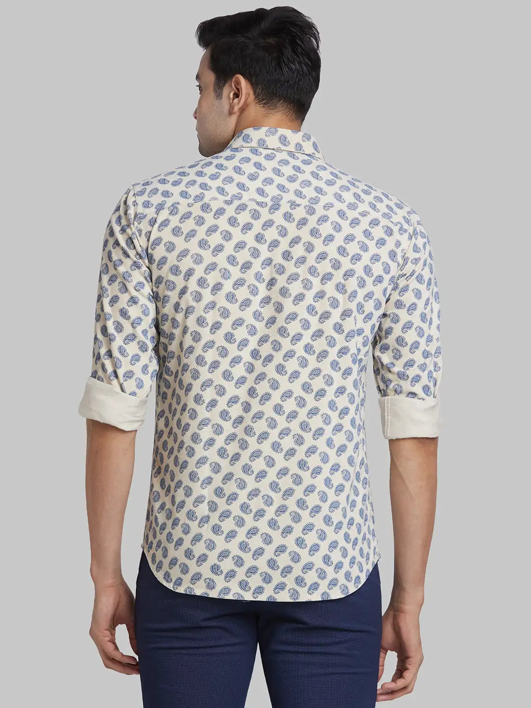 Men Slim Fit Blue Shirt