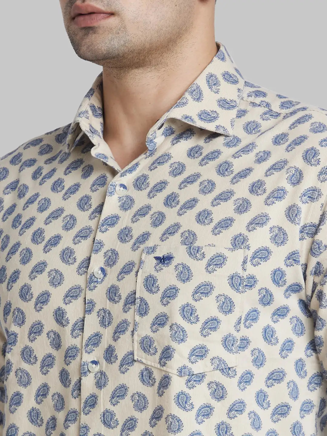 Men Slim Fit Blue Shirt