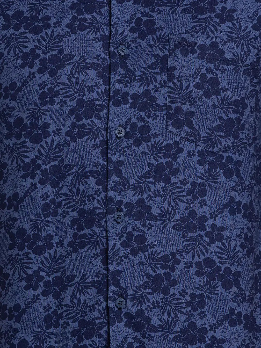 Men Black Slim Fit Print Cotton Shirts