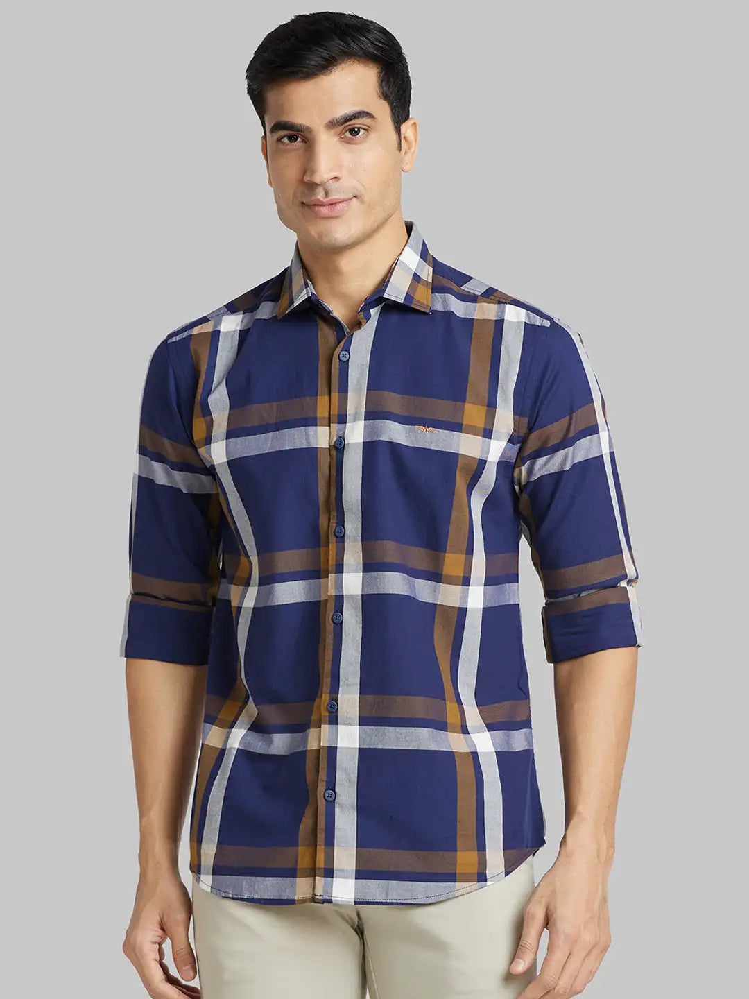 Men Slim Fit Blue Shirt