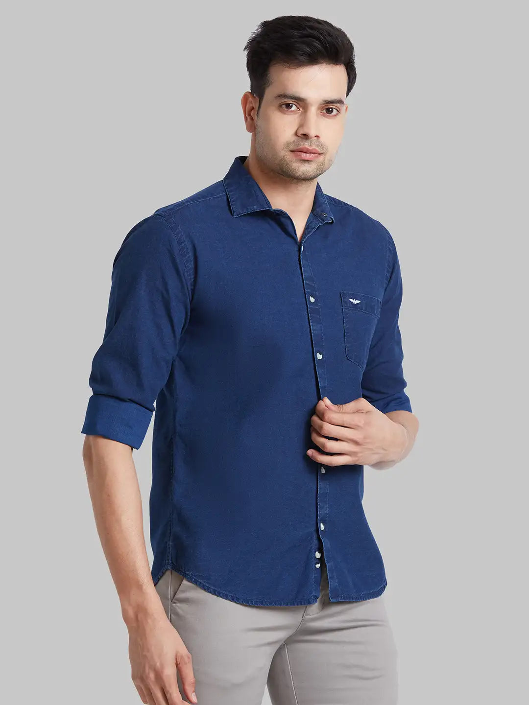 Men Slim Fit White Shirt