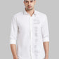 Park Avenue Men Violet Print Slim Fit Cotton Shirt