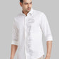 Park Avenue Men Violet Print Slim Fit Cotton Shirt