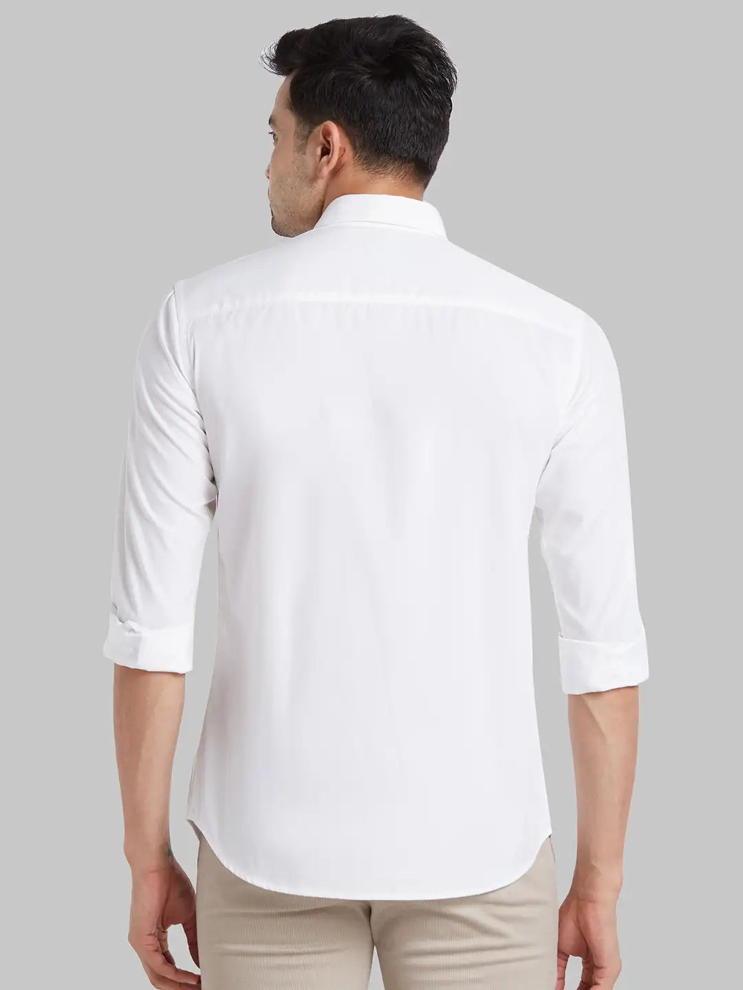 Park Avenue Men Violet Print Slim Fit Cotton Shirt
