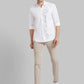 Park Avenue Men Violet Print Slim Fit Cotton Shirt