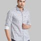 Men Grey Slim Fit Checks Cotton Shirts