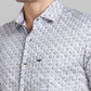 Men Grey Slim Fit Checks Cotton Shirts