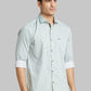 Men Orange Slim Fit Print  Cotton   Shirts
