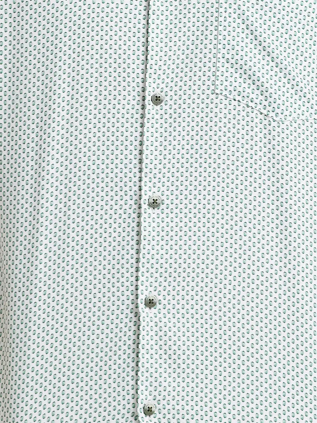 Men Orange Slim Fit Print  Cotton   Shirts