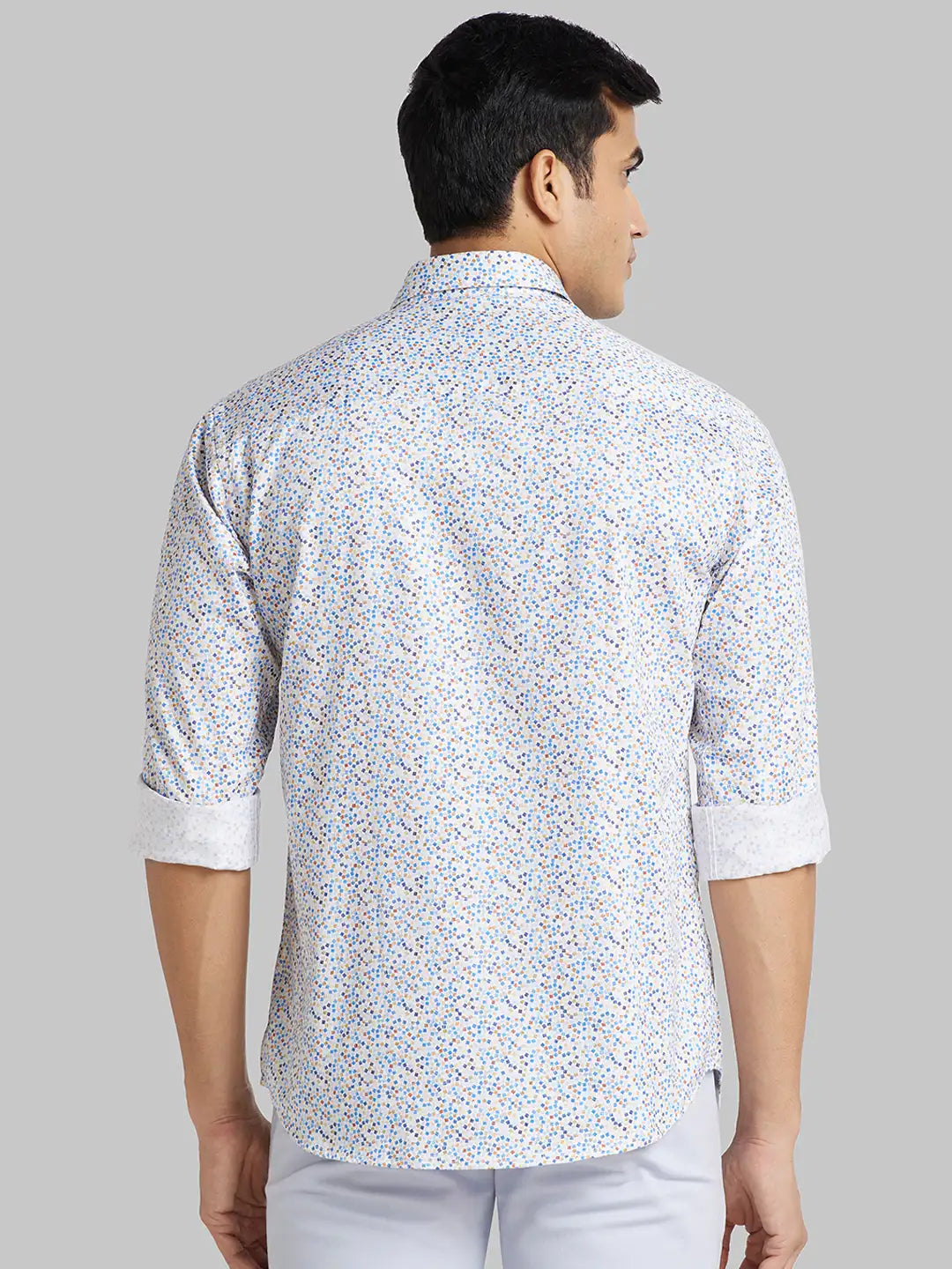 Men Blue Slim Fit Checks  Cotton   Shirts