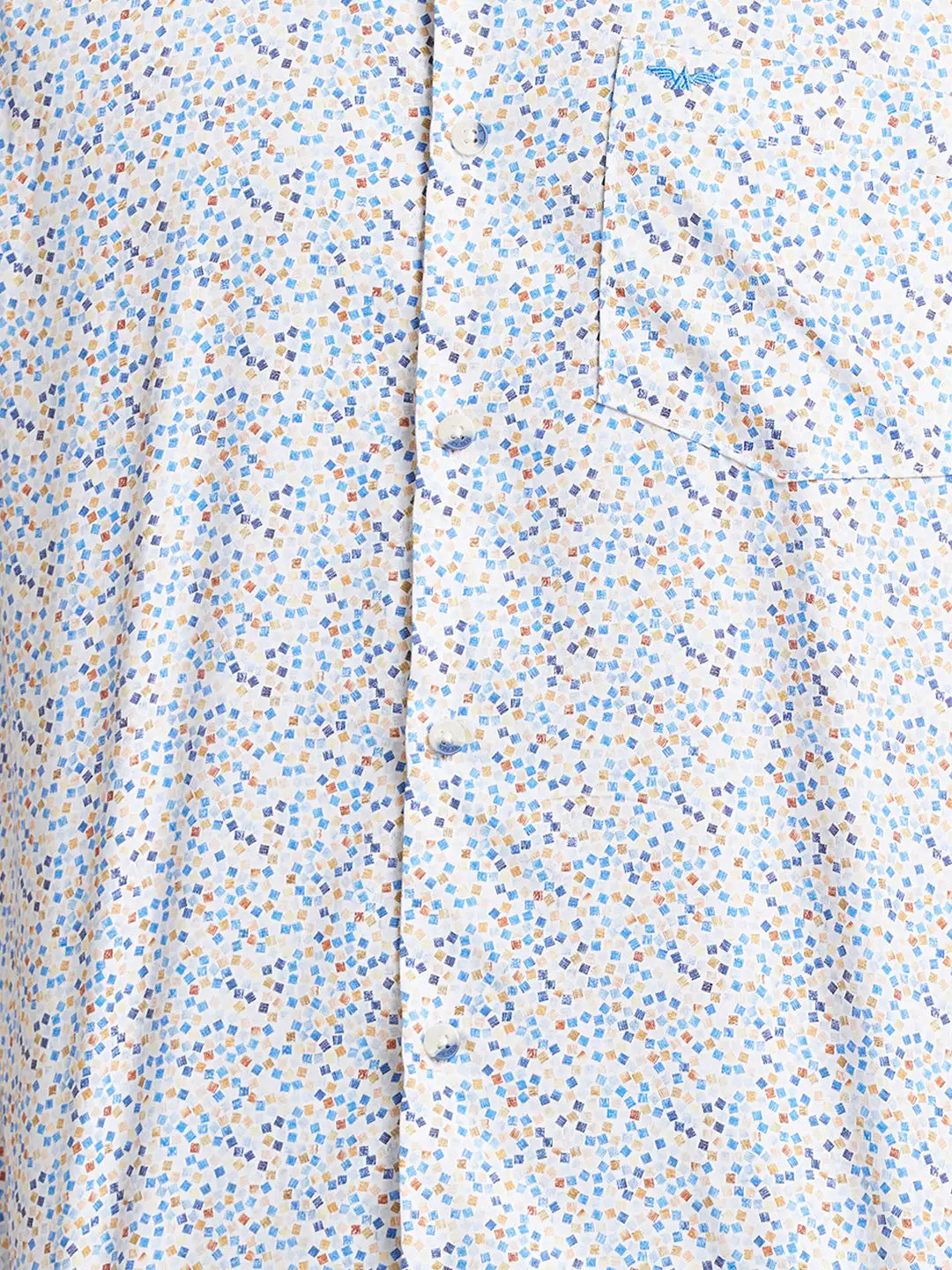 Men Blue Slim Fit Checks  Cotton   Shirts