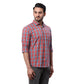 Park Avenue Men Blue Structure Slim Fit Cotton Shirt