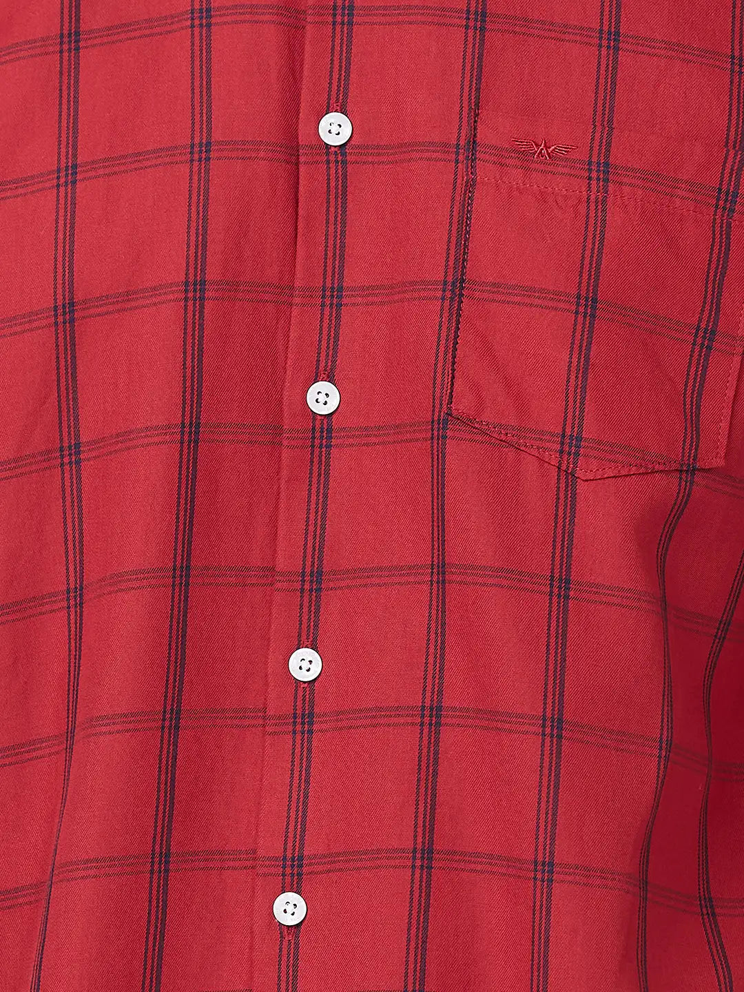 Men Black Slim Fit Checks Cotton Shirts